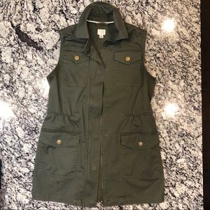 Military Green Sleeveless Vest